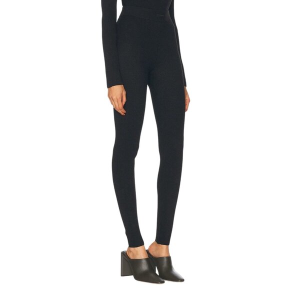 Fear of God ESSENTIALS Waffle Leggingsin Black Small New Womens Knit Pants - Picture 3 of 16